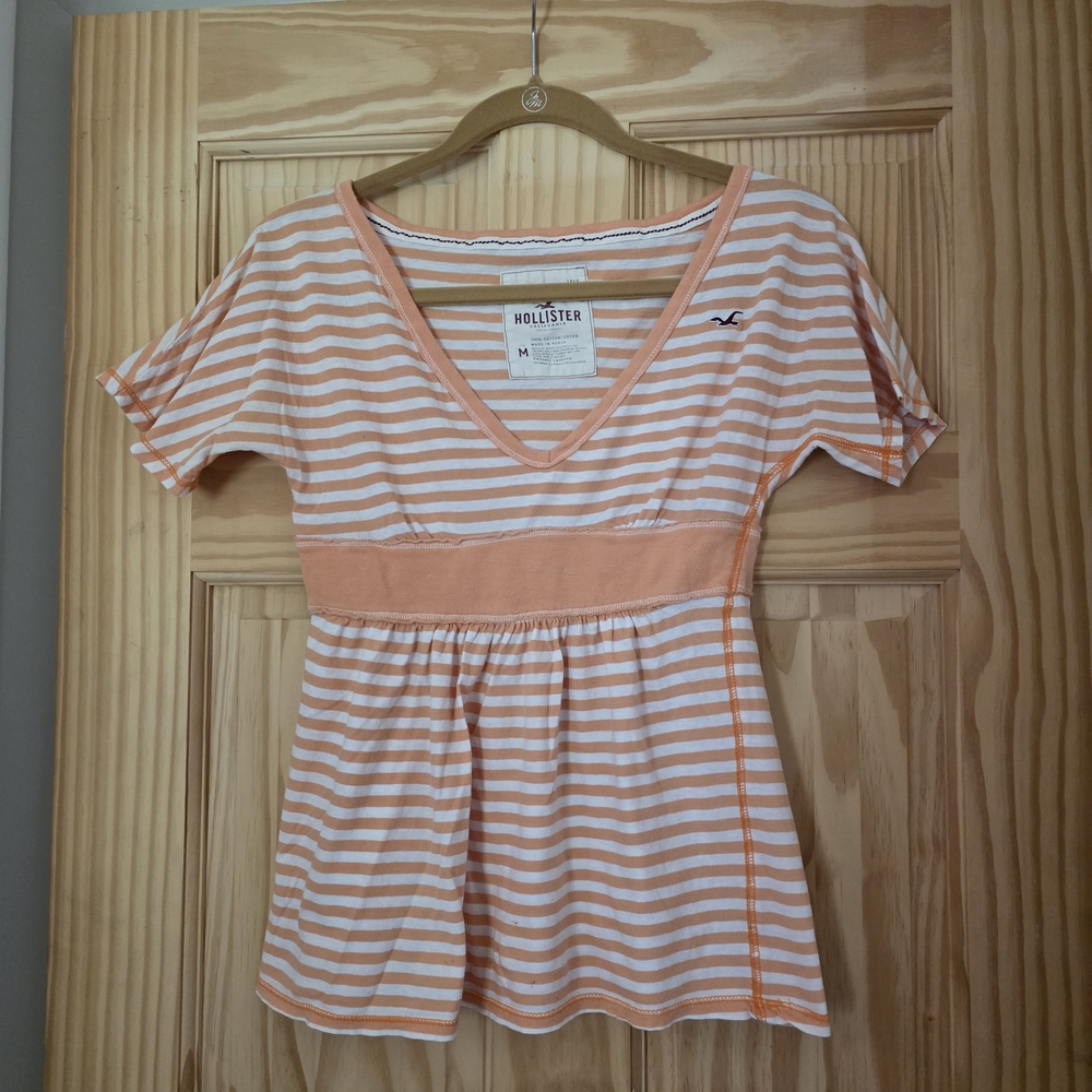 Hollister Striped V-Neck Top